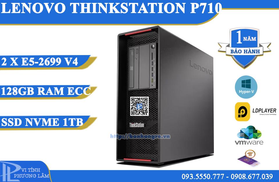 Máy Trạm Lenovo ThinkStation P710 / Dual Xeon E5-2696 V4 (2.2Ghz / 88 Luồng) / DDR4 128Gb / SSD NVme 1TB / Quadro M4000 (8GB)